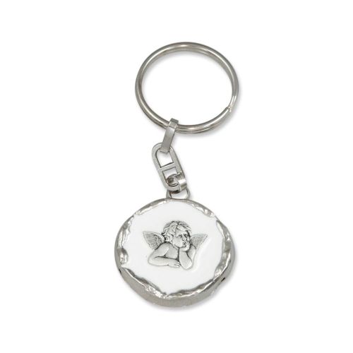 Key chain angel white