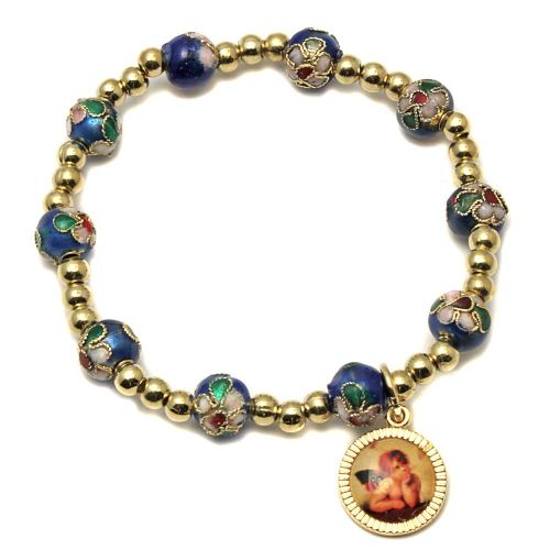 Armband Cloisonne "Raphael", blau