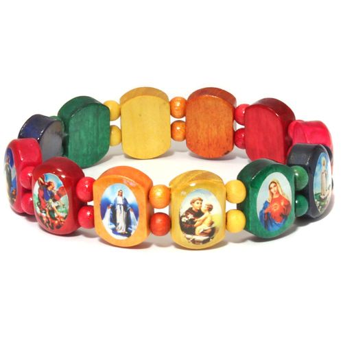 Children's Escapulario wood colorful