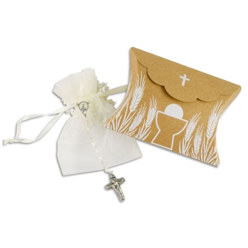 Communion gift set, rosary mother-of-pearl bead