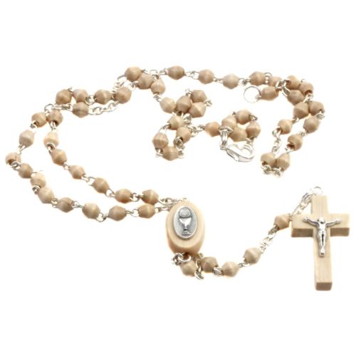 Communion rosary wood