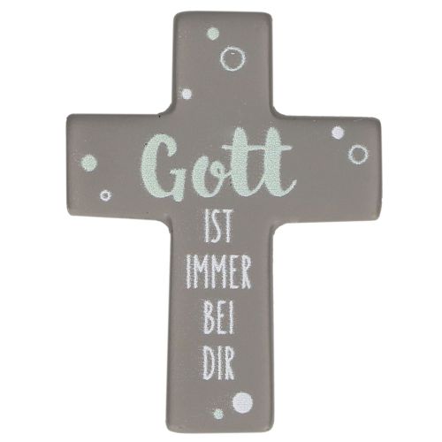 Fine concrete magnet cross "God is always with you"