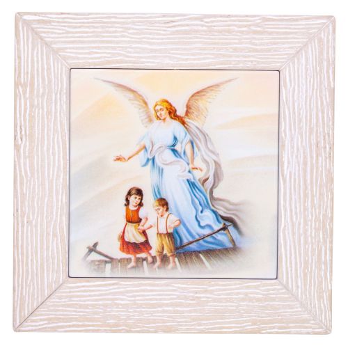 Guardian angel picture with light frame