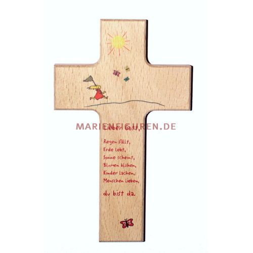 Kinderkreuz Sonne und Spruch