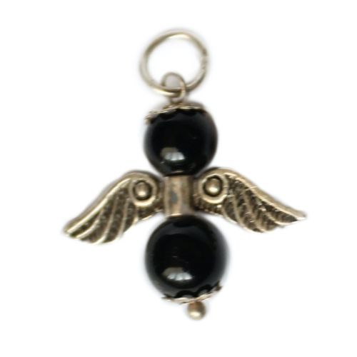 Guardian angel pendant onyx