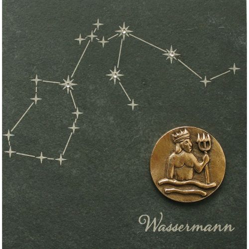 Sternzeichen Wassermann, Schiefer & Bronze