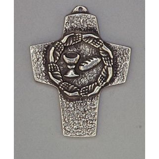 Kommunionkreuz "Brot und Wein", Metall