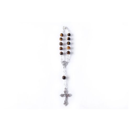 Rosary bracelet made from tiger's eye