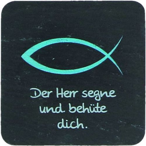 Autoplakette "Der Herr segne und behüte dich", Schiefer