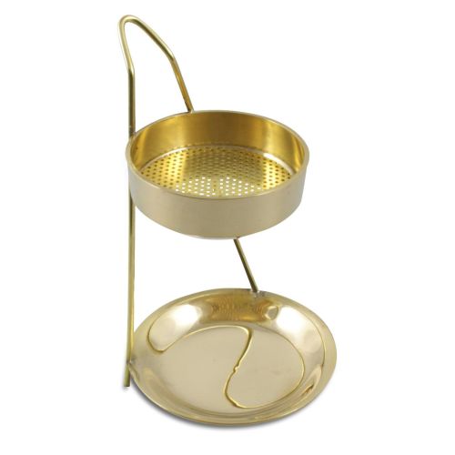 Brass smoking vessel with sieve