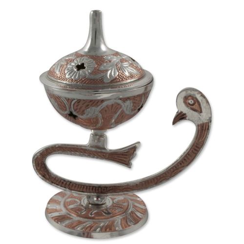 Smoking vessel brass curved handle