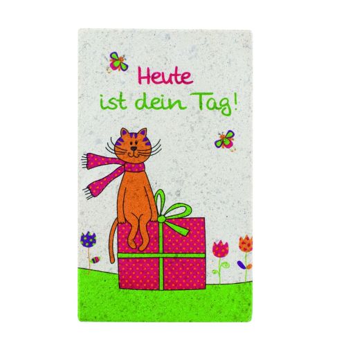 Spruchtäfelchen "Heute ist dein Tag!", Naturstein