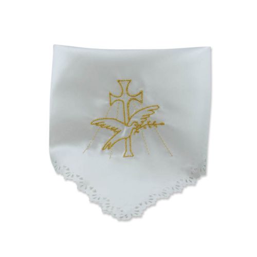 Kerzentuch Taufe Satin gold