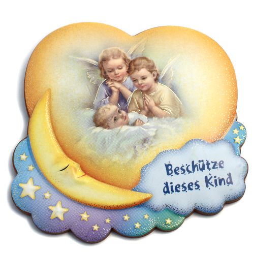 Schutzengel "Beschütze dieses Kind", Engel am Bettchen