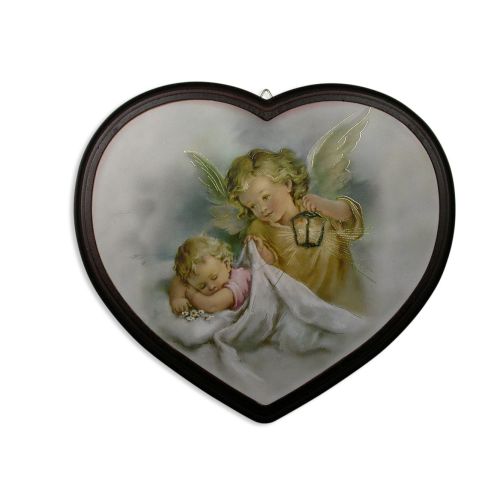 Guardian angel picture "Protection in sleep", heart-shaped