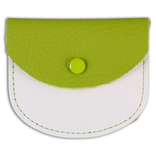 Leather case light green/white