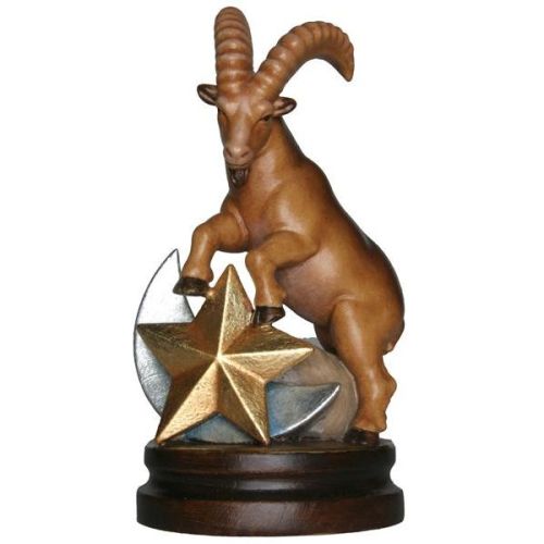Zodiac sign Capricorn, wooden figure