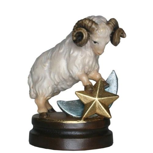 Zodiac sign Aries, wooden figure