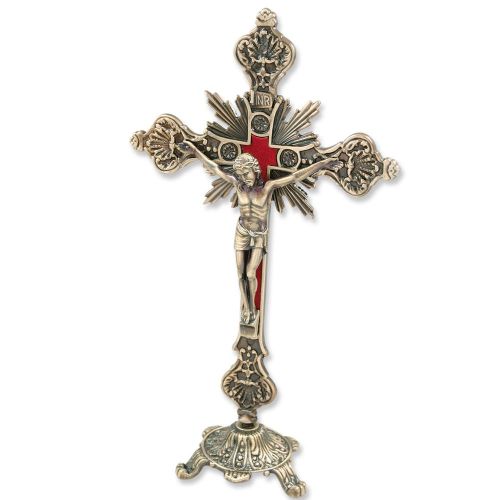 Standkreuz goldfarben antik