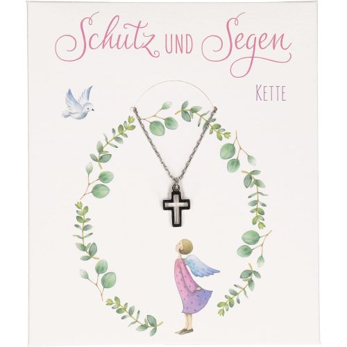 First Communion necklace "Protection and blessing" with cross