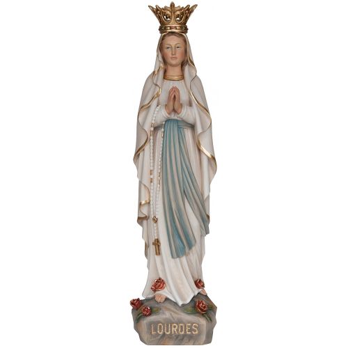Madonna of Lourdes with crown South Tyrol made of wood