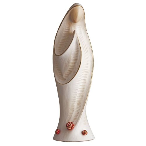 Madonna of Lourdes in a modern interpretation made of wood