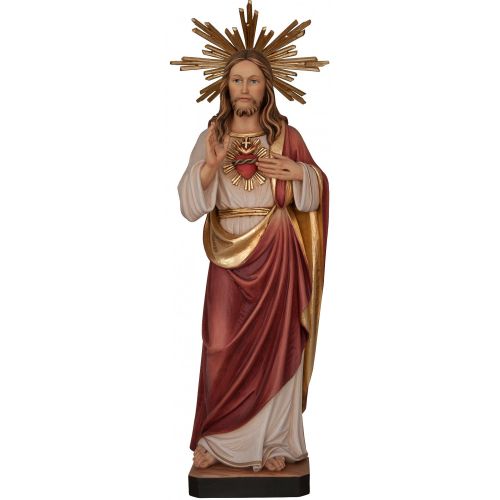 Heart of Jesus with red cloak and halo