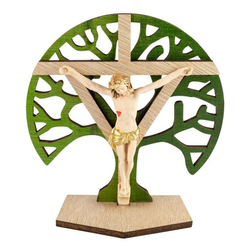 Crucifix on tree of life for placement