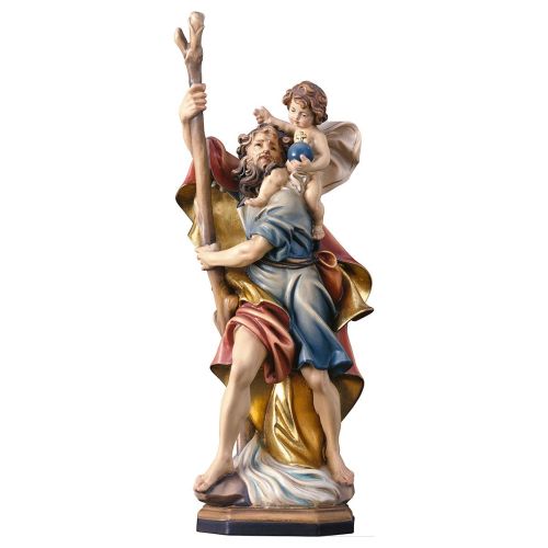 Heiliger Christophorus mit Jesuskind aus Holz