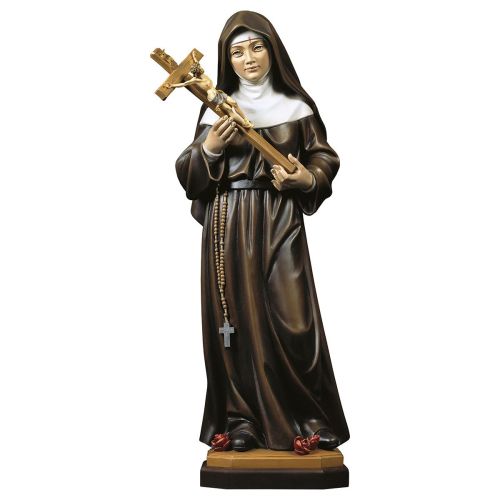 Heilige Rita von Cascia mit Kruzifix aus Holz