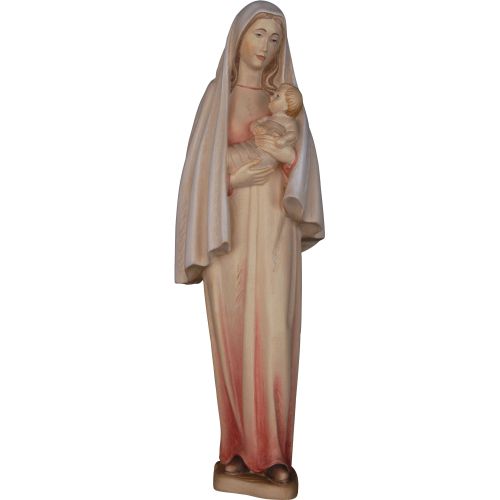 Madonna simple in long robe, wood
