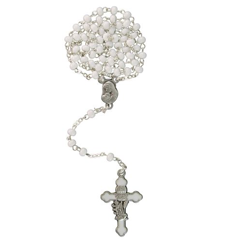 Rosary with crucifix communion made of glass