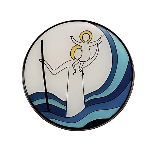 St. Christopher badge modern with adhesive strip