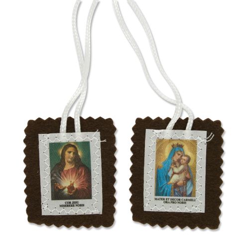 Scapular "Mother of Mount Carmel" and "Sacred Heart of Jesus"