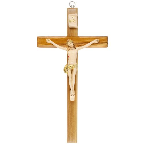 Olive wood crucifix