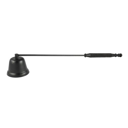 Metal candle and incense snuffer, black anodized