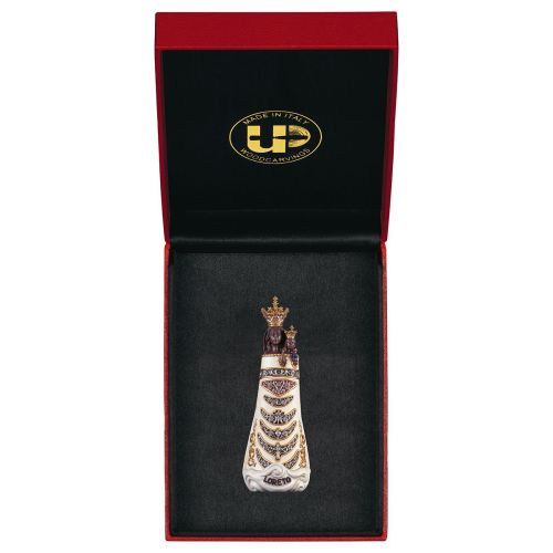 Madonna von Loreto aus Holz im Etui