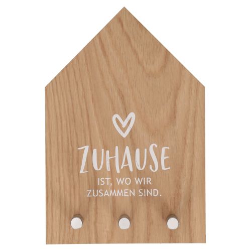 Schlüsselbrett aus Eichenholz "Zuhause ist wo wir zusammen sind."