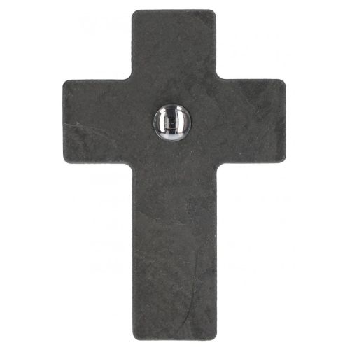 Kreuz aus Schiefer "Licht des Lebens", 11 cm