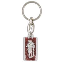 Key ring Christopher, glittering red