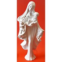 Madonna with angels, alabaster 30 cm