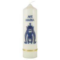 Kerze "Ave Maria" in blau