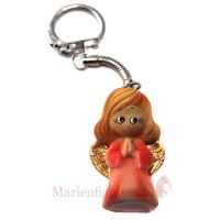 Keyring pendant praying angel, red