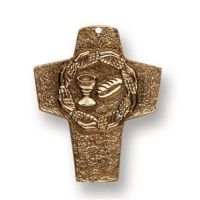 Communion Cross "Bread and Wine", bronze