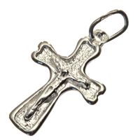 Silver cross round 1.6 cm