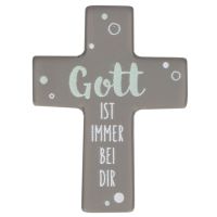 Feinbetonmagnet Kreuz "Gott ist immer bei dir"