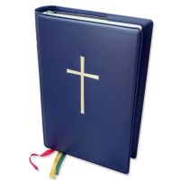 Divine Office cover with cross, dark blue