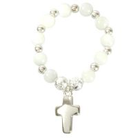 Finger rosary, stretchy mother-of-pearl