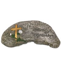 Grabschmuck-Stein "In stillem Gedenken"