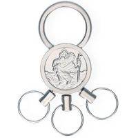 Christophorus keyring pendant with removable rings